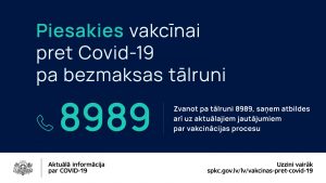 Iedzīvotājus aicina pieteikties vakcīnai pret Covid-19